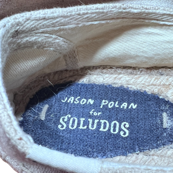 SOLUDOS by Jason Polan Women 9.5 Avacodo Embroidered Espadrilles Beige Flats - Picture 15 of 16